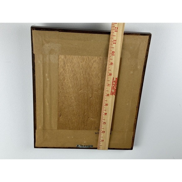 Vintage Holly Hobbie 3D Wood Framed Doll on Burlap w/ REAL HAIR Fabric Ribbon - Picture 7 of 9